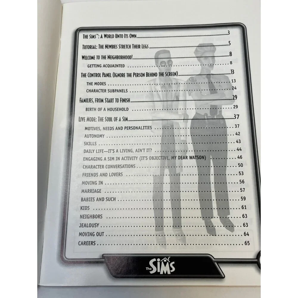 The Sims Simulator computer PC Instruction manual booklet only 2000 EA Game